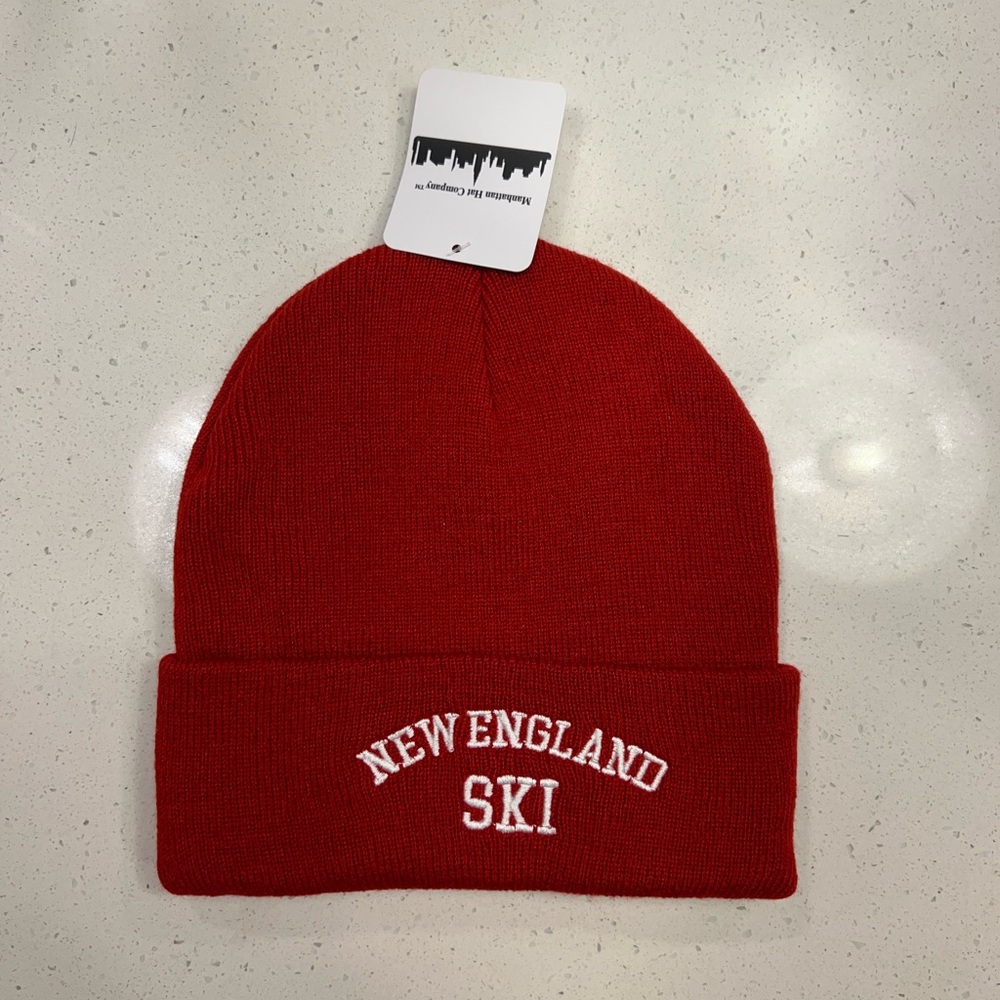 New England Ski Red Beanie